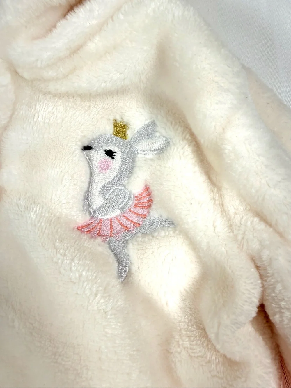 PENELOPE MACK Plush Ballerina Hooded Footed Pram Suit 6-9 Months Baby Girls